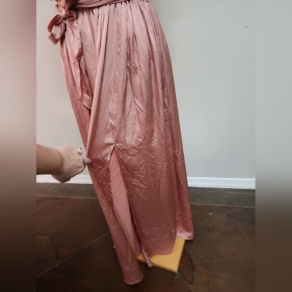 Baltic Born Mauve Blush Wrap Maxi Dress with Slit | Size XL - Picture 3 of 5